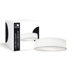 D'Lite Luce da soffitto Lunelle 50cm Tessuto Bianca | Adatto per 3x E27 