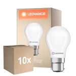 Confezione Multipack 10x Ledvance Classic LED B22 Pera Ghiaccio 3.4W 470lm - 827 Bianco Molto Caldo | Sostitutiva 40W