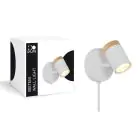 D'Lite Luce Da Parete Beitem Ghiaccio Bianca FSC Legna | Adatto Per 1x GU10