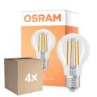 Confezione Multipack 4x Osram Parathom Classic LED E27 Pera Filamento Chiara 6.5W 806lm - 822-827 Dim To Warm | Dimmerabile - Sostitutiva 60W